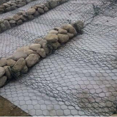 Γκαλφάν επικαλυμμένο κράμα Gabion καλάθι με 0,5 mm PVC επίστρωση αντοχή στη τράβηξη 350-550N / mm2