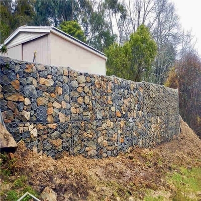 Γκαλφάν επικαλυμμένο κράμα Gabion καλάθι με 0,5 mm PVC επίστρωση αντοχή στη τράβηξη 350-550N / mm2