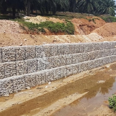 2Διάμετρος καλωδίου.2mm - 4.0mm Galfan Gabion με 65% - 80% ανοικτή περιοχή