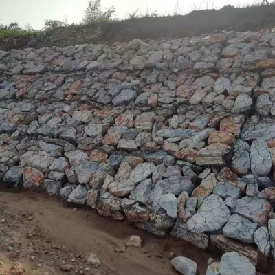 Galfan Galvanized Alloy Gabion Basket Zinc-10%AL Επιχρισμός Σύρματος Διάφραξης Φράχτης