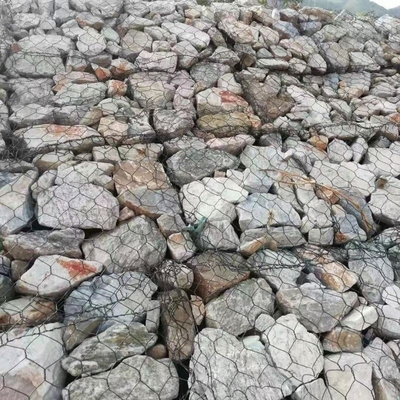 Συσκευές από χαλυβουργία από κράμα Galfan Galvanized Gabion Basket με επικαλυμμένο PVC RAL Standard