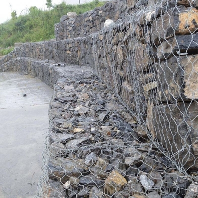 Συσκευές από χαλυβουργία από κράμα Galfan Galvanized Gabion Basket με επικαλυμμένο PVC RAL Standard
