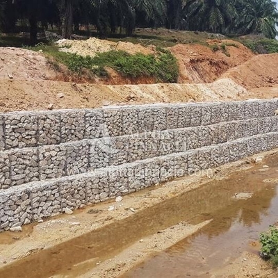 Τρακτικό συγκολλημένο φράχτη Gabion Box κατασκευασμένο από κράμα χάλυβα σύρμα με διπλό στρώμα επικάλυψη PVC