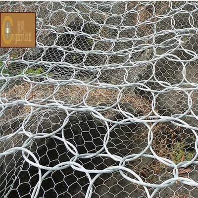 Ζυγισμένο σύρμα 4mm 10*5m Round Mesh Rockfall Barrier Net